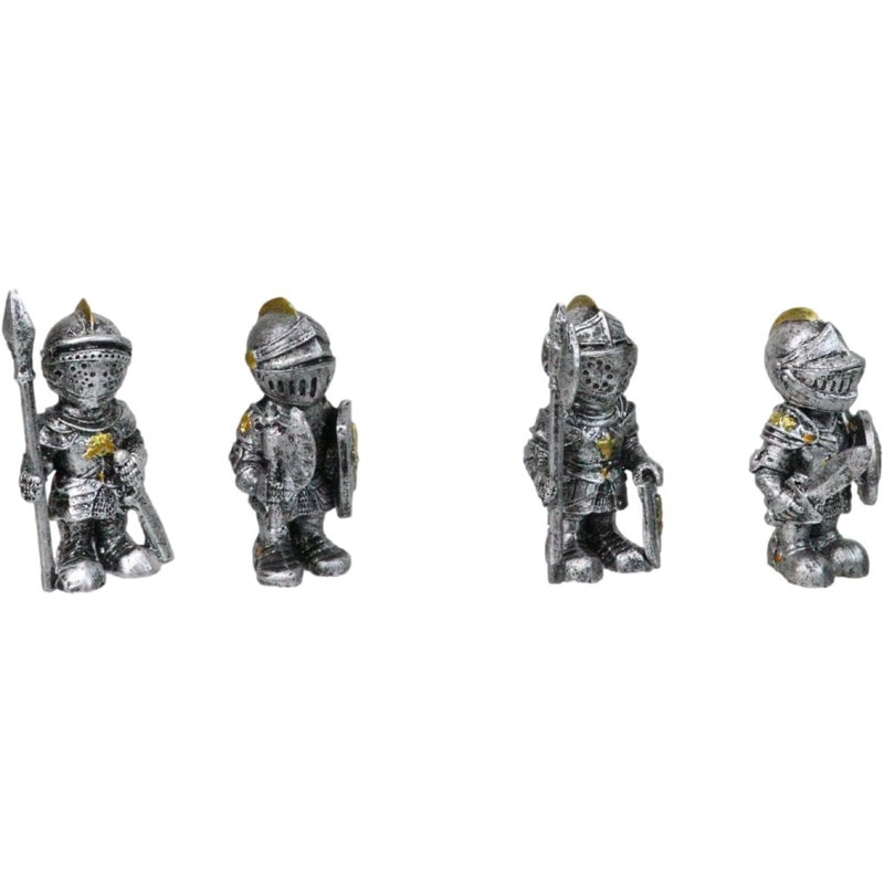 Ensemble de 4 mini figurines médiévales