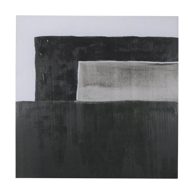 Block II a Hand Embelished Textured Canvas, 44" H x 44" W x 1.5" D