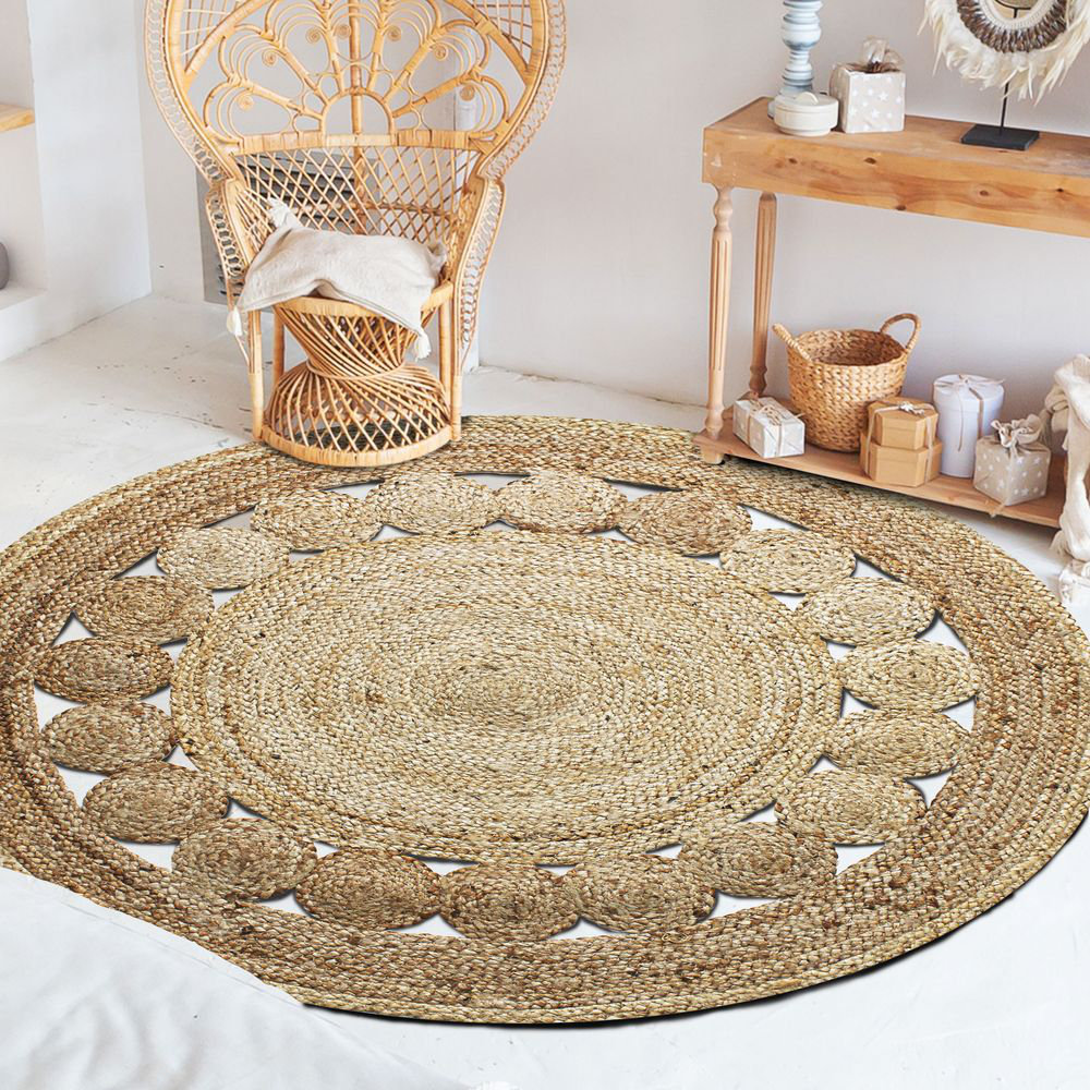 Dollar Funny Braided Brown Rug