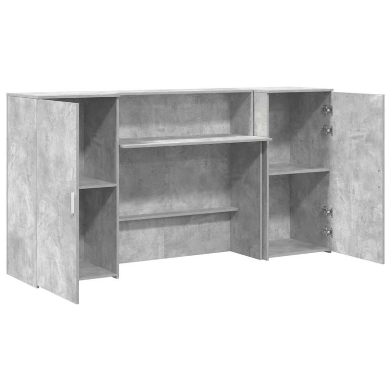 Baki Standing Desk, 103.5cm H x 200cm W x 50cm D, Concrete Grey