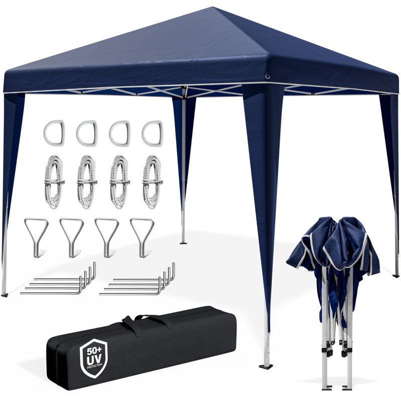 3 x 3m Pop-Up UV Protection 50+ Waterproof Winterproof with Pocket Foldable Stable Camping Garden Gazebo, Blue