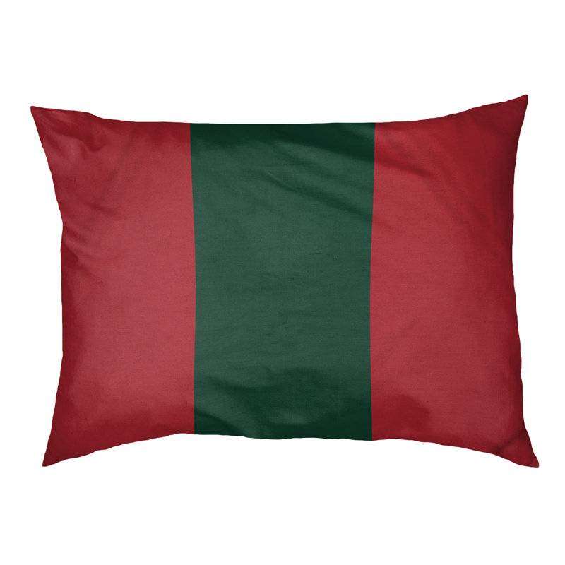 Coussin pour chien hockey Las Vegas, Moyen (H 14 po x l 40 po x P 30 po), Rouge Iron Range / vert forêt / rouge Iron Range
