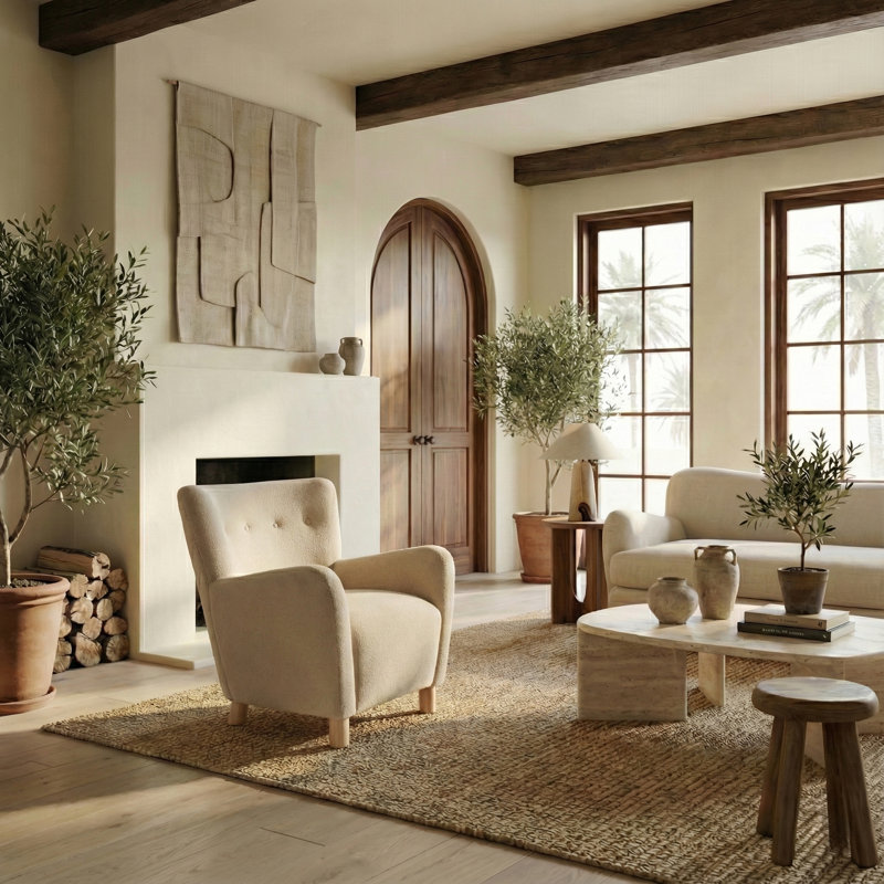Winta Upholstered Armchair, Tan
