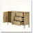 Modern Wave-Pattern Sideboard with 3 Drawers, Hooks, and Extra Center Leg-1668712643