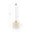 Luminaire suspendu en métal avec abat-jour tambour