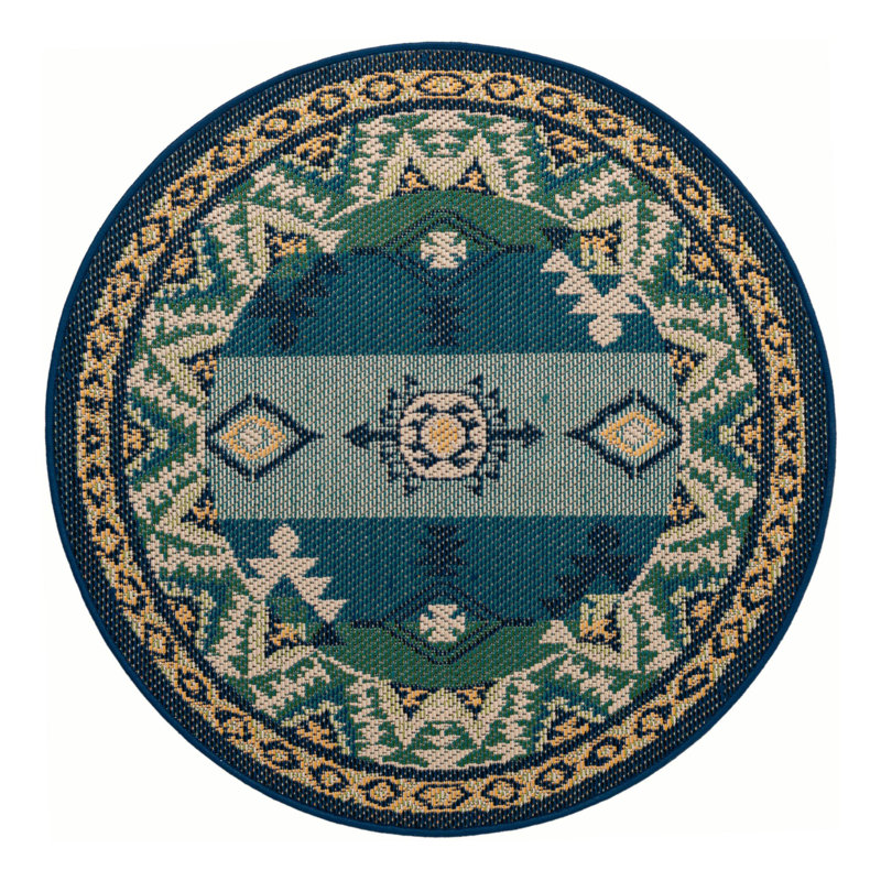 Ciudad Marlenia Indoor/Outdoor Area Rug, Rond 4 pi 1 po