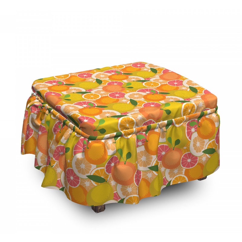 Housse pour repose-pieds fraîche tasty agrume fruit