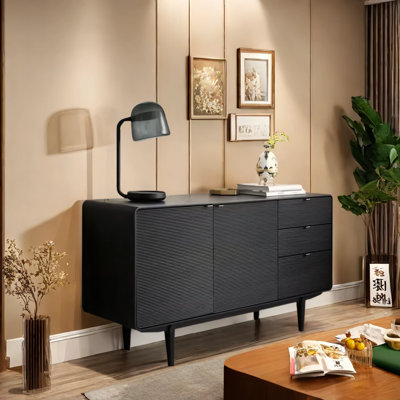 Buffet en bois massif de style rétro