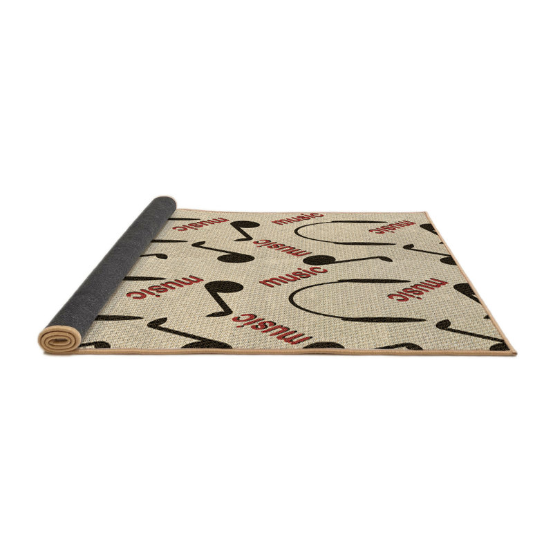 Tapis de la zone brune laine, Rond 3 pi