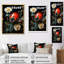 Coccinelle à motif floral sur toile-895293719-895293718