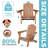 Oversize Foldable Adirondack Chair HDPE Weather-Resistant Firepit Chair With Cup Holder-971003478