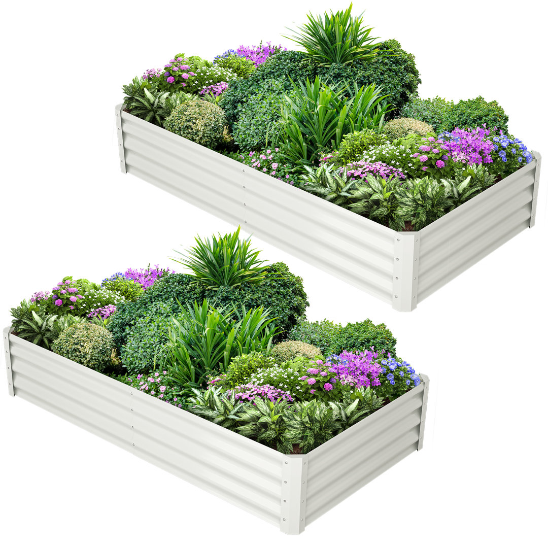 Upgraded-Quality Garden Planter Raised Bed with Open Base and Safe Edge, Outdoor Planter Box for Vegetables, Flowers and Plants, 6*3