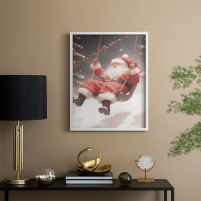 Art des Fêtes de Noël - Série 2 - CCLxxxxV, reproduction d'art encadrée - bois massif