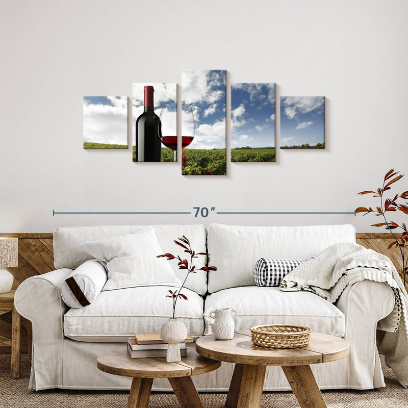 Vin à la vigne, H 24 po x l 55 po