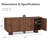 63" Buffet Cabinet with Storage, U-Shape Design, Walnut