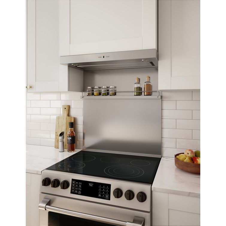 Inoxia 31-in x 30-in Stainless Steel and Black Backsplash Panels in the  Backsplash Panels department at