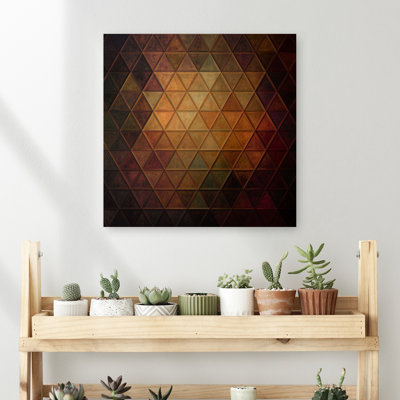«Earthy Triangle géométrique», art géométrique abstrait coloré, art mural