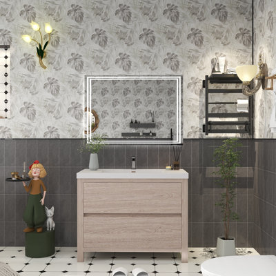 Cassopolis 41.5'' Single Bathroom Vanity with Acrylic Top