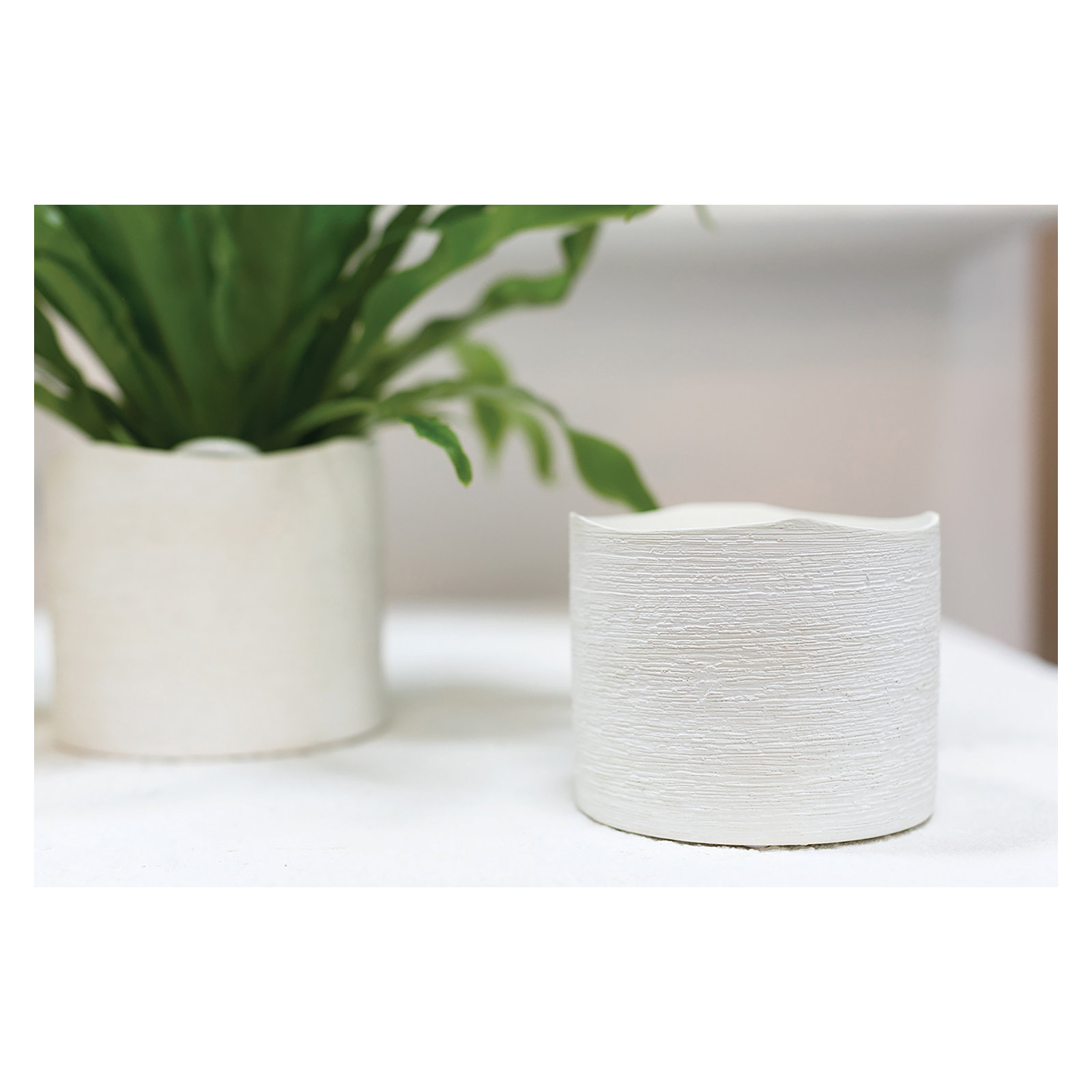 Handmade Ceramic Pot Planter, 4" H x 4.7" W x 4.7" D