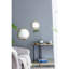 Miroir convexe doré de 28 cm pour chambre à coucher - Cadre décoratif rond en métal et en bois