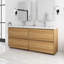 Meuble-lavabo double autoportant 72 po avec plateau en résine intégré 72 po-904313845