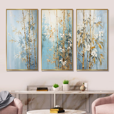 Gold And Blue Bamboo