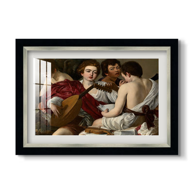 The Musicians, c. 1595-Caravaggio-Custom Framed Print