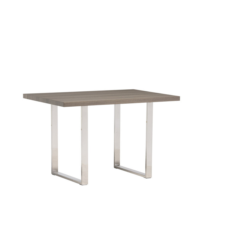 Kramer Metal Base Dining Table, 75cm H x 80cm W x 120cm L, Oak