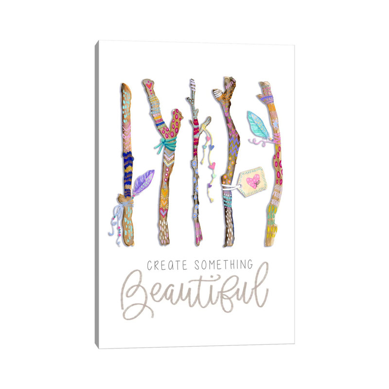 Create Something Beautiful: Boho Twigs by Stephanie Corfee - Wrapped Canvas Gallery-Wrapped Canvas Giclée