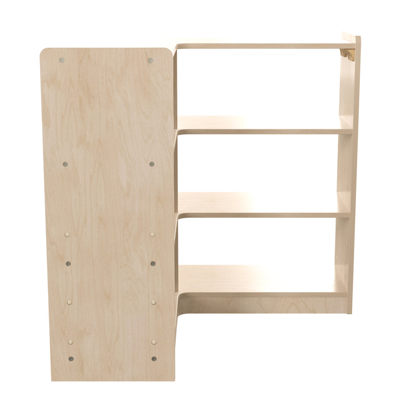 Bright Beginnings Natural Wood 3-Tier Corner Storage Unit