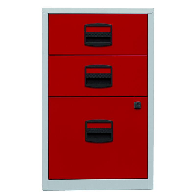 41.3cm Wide 3 -Drawer File Cabinet, Red