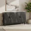 Armoire de rangement moderne noire Mid-Century
