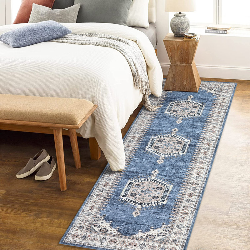 Tapis Damayia avec envers antidérapant, Tapis de couloir 2 pi x 6 pi