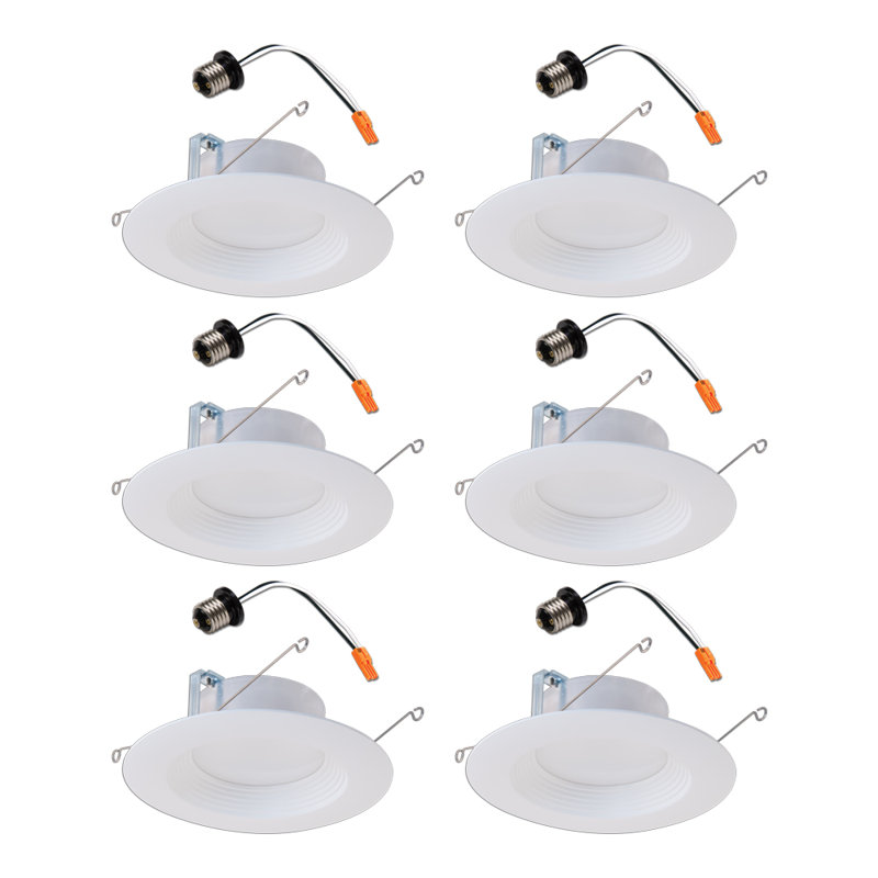 LT 5/6 po Garniture de luminaire encastré 3000K à DEL blanc encastré 3000K, 90 IRC, 6PK