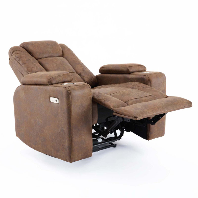 Syeira 645.16cm Wide Standard Recliner, Brown