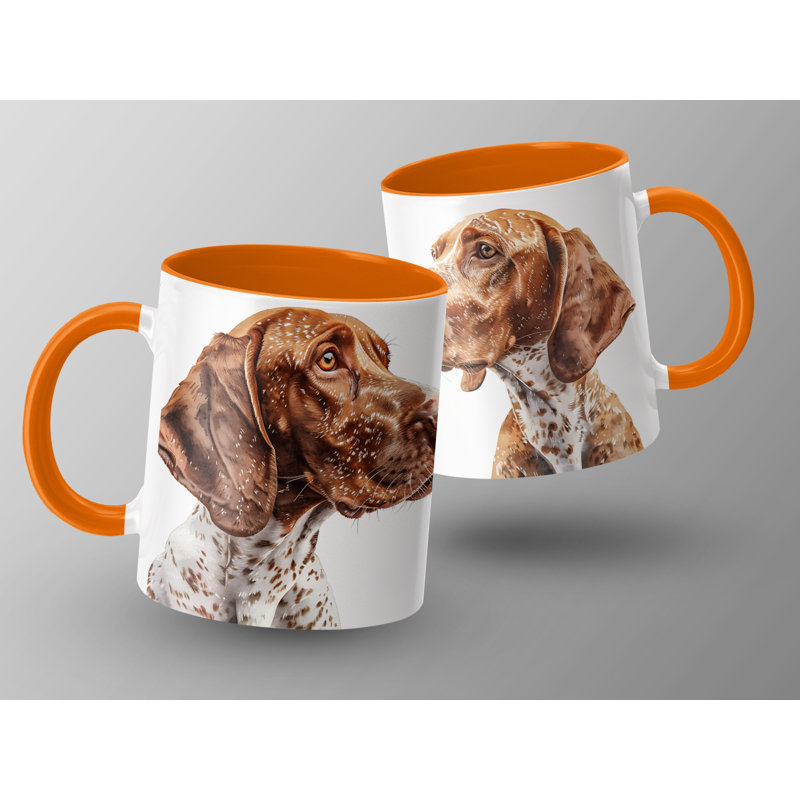 Ceramic Coffee Mug, Orange, 3