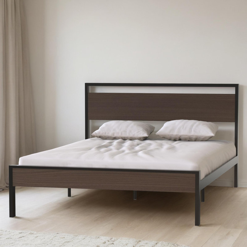 Padgett Platform Bed Frame, Walnut, Queen