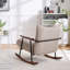 Méridienne moderne à bascule beige - Accent avec base de salon en métal robuste-747802332