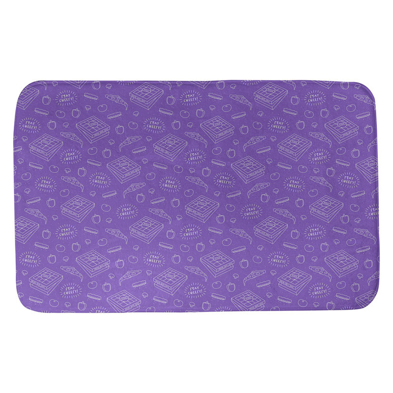 Tapis pour salle de bain Avicia, l 17 po x L 24 po, Mauve