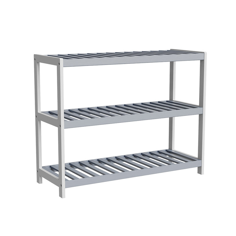 9 Pair Shoe Rack, Grey
