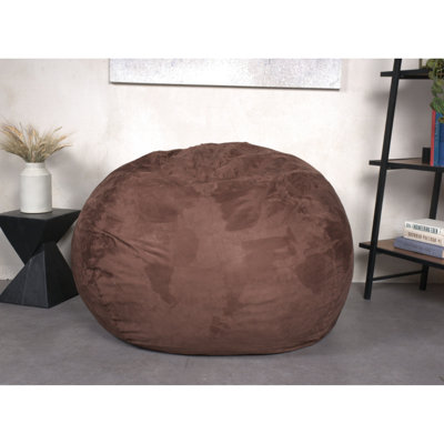Fauteuil à billes de 5 pieds, mousse haute densité de qualité supérieure, housse en microsuède amovible, chambre à coucher et coin lecture confortable, fauteuil à rôti français avec un confort, un plaisir et une impression inégalés
