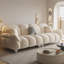 Coussin modulaire beige en polyester-555303643-555303644