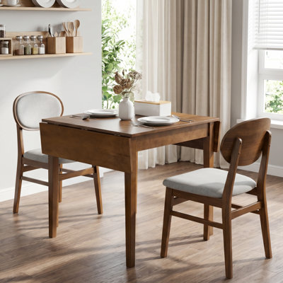 Extendable Dining Tables (table only, no chairs, complete with top and legs), Wood MDF Farmhouse Small Kitchen