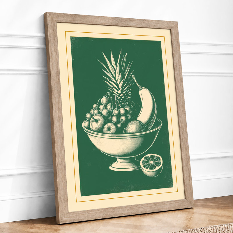 Fruit Bowl Study Botanical - Print, Oak, A4 - 29.7 x 21.0 cm