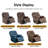 Carollynn Oversized Power Lift Chair for Elderly, Recliner with Heat & Massage,Cup Holders,Side Pockets-111752820