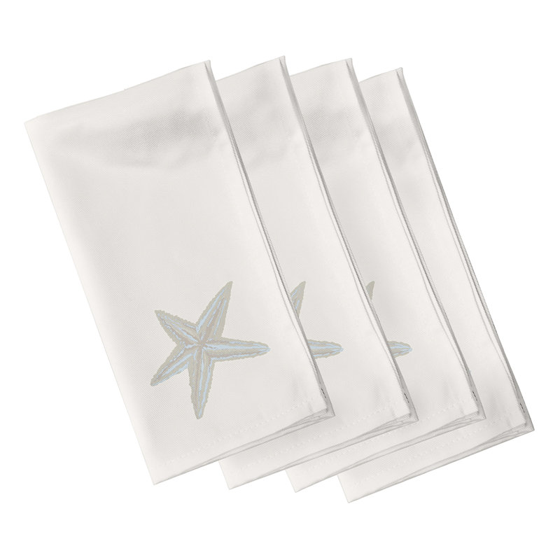 Sherita Polyester No Pattern Square Napkin, Ivory