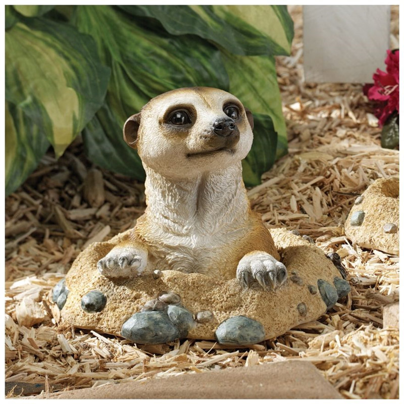 Kalahari Meerkat Out of Hole Statue