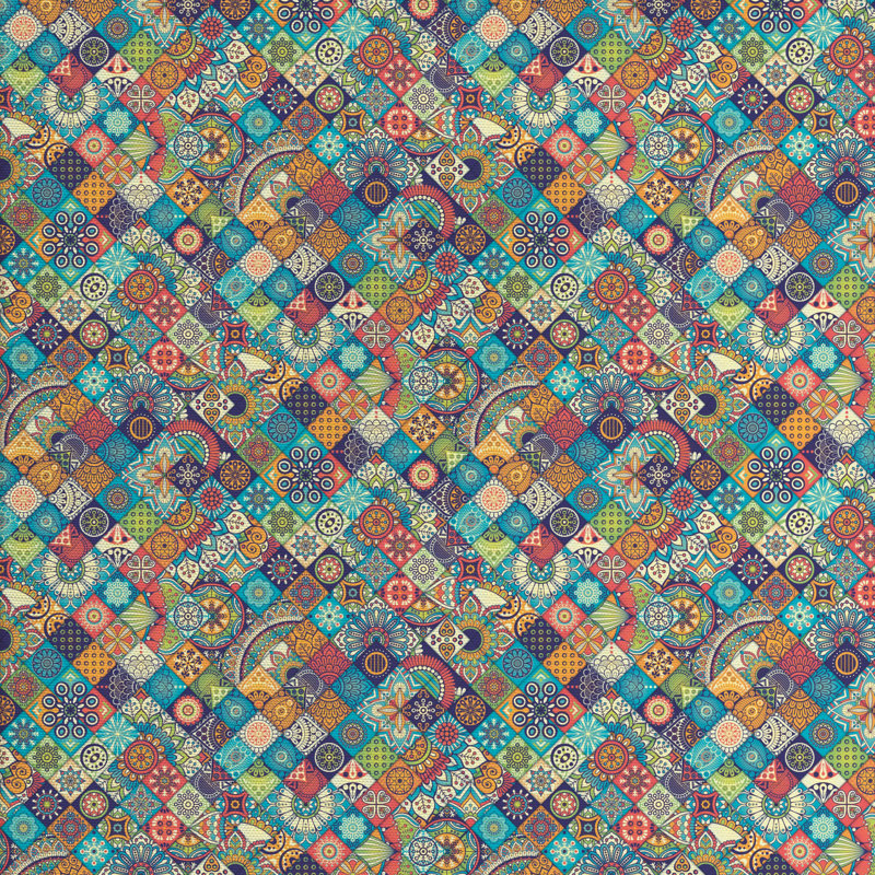 Tissu d’art décoratif folk, l 58 po x L 72 po