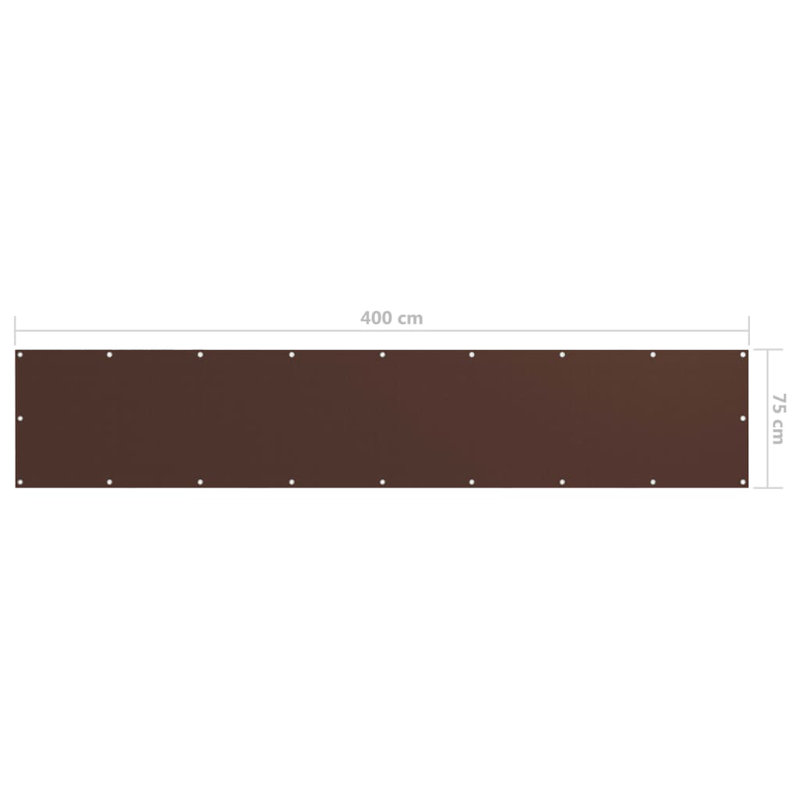 Findikzade 0.75m x 4m Rectangular Shade Sail, Brown