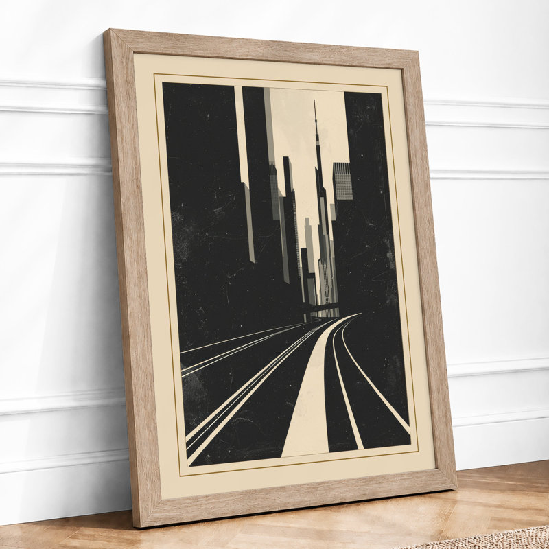 Urban Convergence Industrial - Framed Print, A4 - 29.7 x 21.0 cm, Oak
